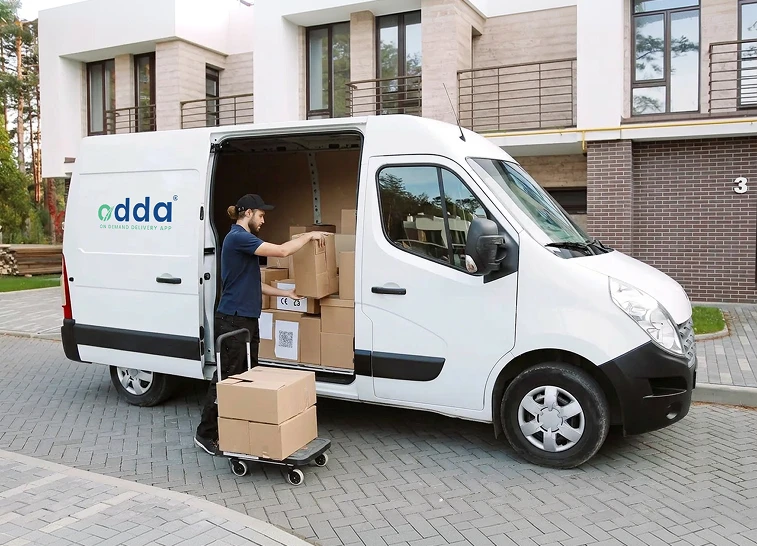 Odda Delivery Driver Loading Van